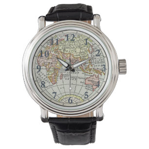 Landkarte Ost-Hemisphäre Globe Travel Art Armbanduhr