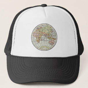 Landkarte Ost-Hemisphäre Globe Travel Art Truckerkappe