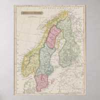 Landkarte Schwedens