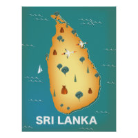 Landkarte Sri Lankas
