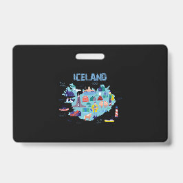 Landkarte von Island Ausweis