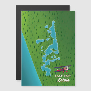 Landkarte von Papa Lettland Magnetkarte