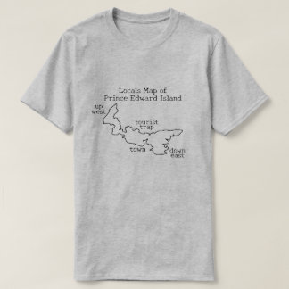Landkarte von Prince Edward Island T-Shirt