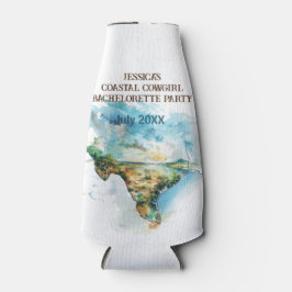Landkarte von Texas Cowgirl Junggeselinnen-Abschie Flaschenkühler