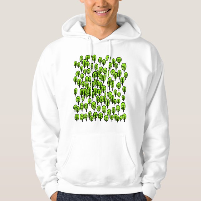 Landkarte Wälder - Grüne Bäume Hoodie (Vorderseite)