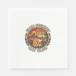 Landkatze Katze Liebhaber Geschenk - Landkatze Serviette