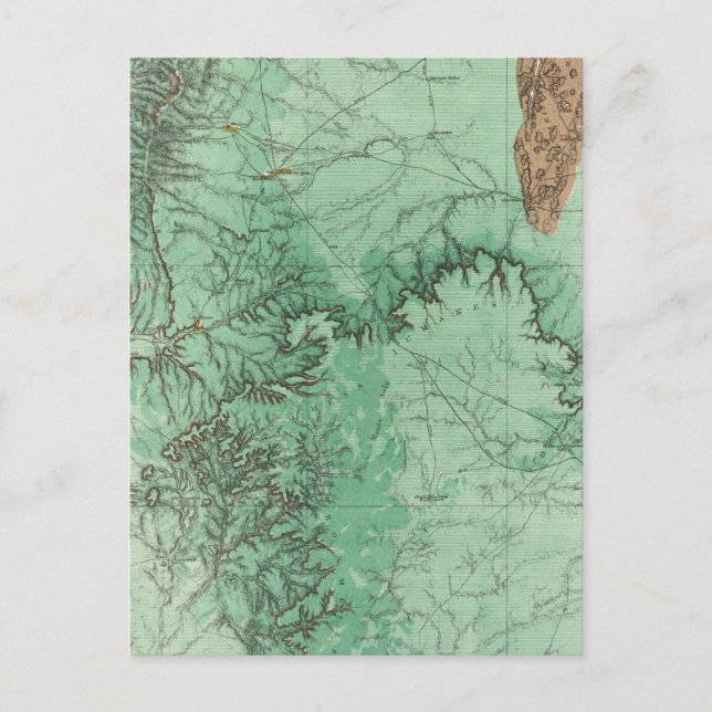 Landklassifikationskarte von New Mexico Postkarte (Vorderseite)