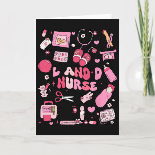 Landkrankenschwester Valentine Hearts Labor Liefer Karte