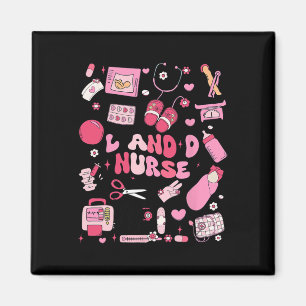Landkrankenschwester Valentine Hearts Labor Liefer Magnet