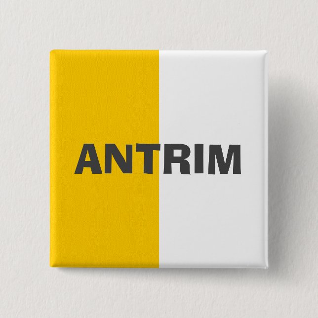 Landkreis Antrim Flag Abzeichen Button (Vorderseite)