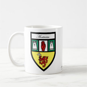 Landkreis-Antrimkarten-u. -Wappen-Tassen Tasse