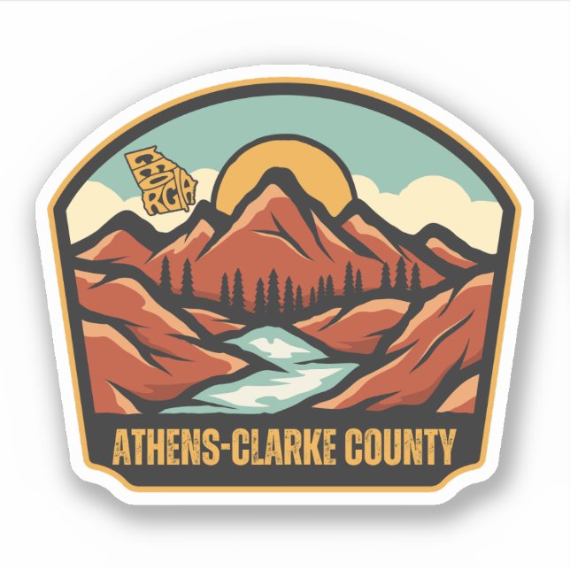 Landkreis Athen-Clarke, Georgien Aufkleber (Vorderseite)