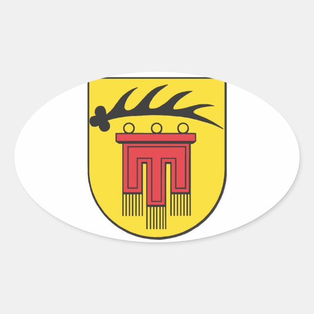 Landkreis Böblingen Wappen Ovaler Aufkleber (Vorderseite)