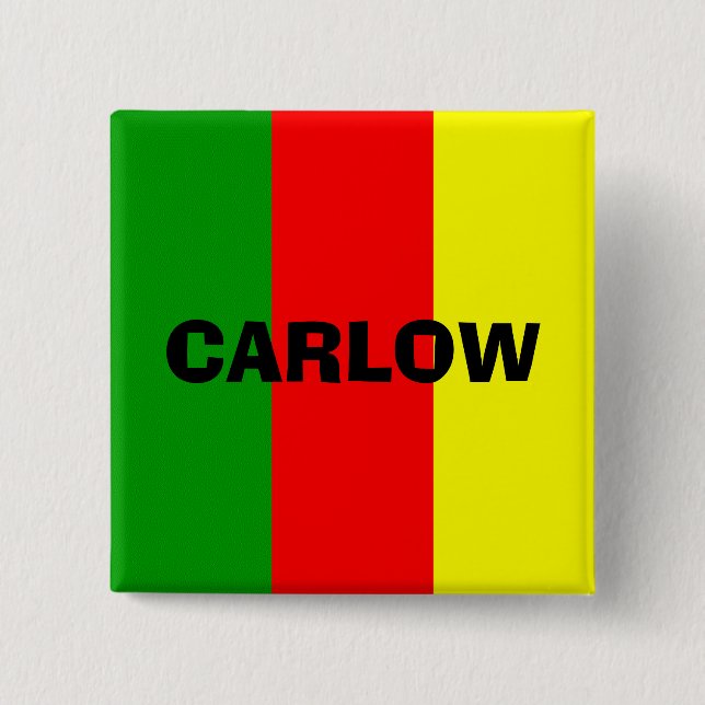Landkreis-Carlow-Flag-Abzeichen Button (Vorderseite)