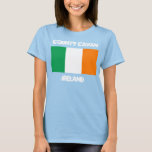 Landkreis Cavan, Irland mit irischer Flagge T-Shirt<br><div class="desc">Landkreis Cavan,  Irland mit irischer Flagge</div>