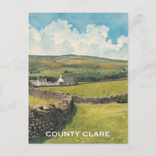 Landkreis Clare Irland Postkarte (Vorderseite)