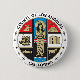 Landkreis des Siegels Los Angeles Button
