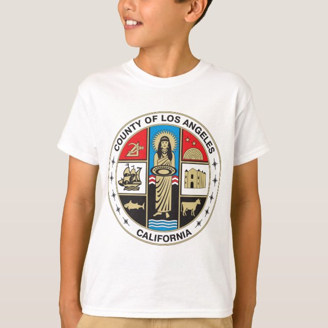 Landkreis des Siegels Los Angeles T-Shirt (Vorderseite)