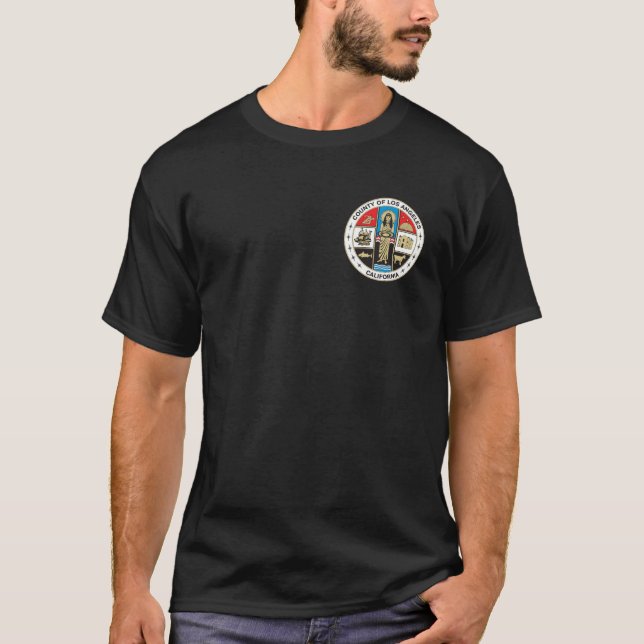 Landkreis des Siegels Los Angeles T-Shirt (Vorderseite)