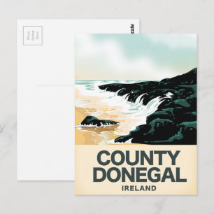 Landkreis Donegal Seaside Reiseplakat Postkarte