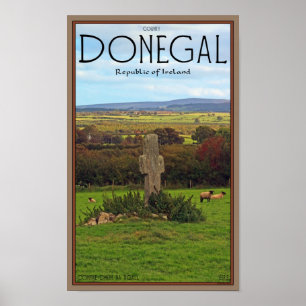 Landkreis Donegal - Steinkreuz Poster