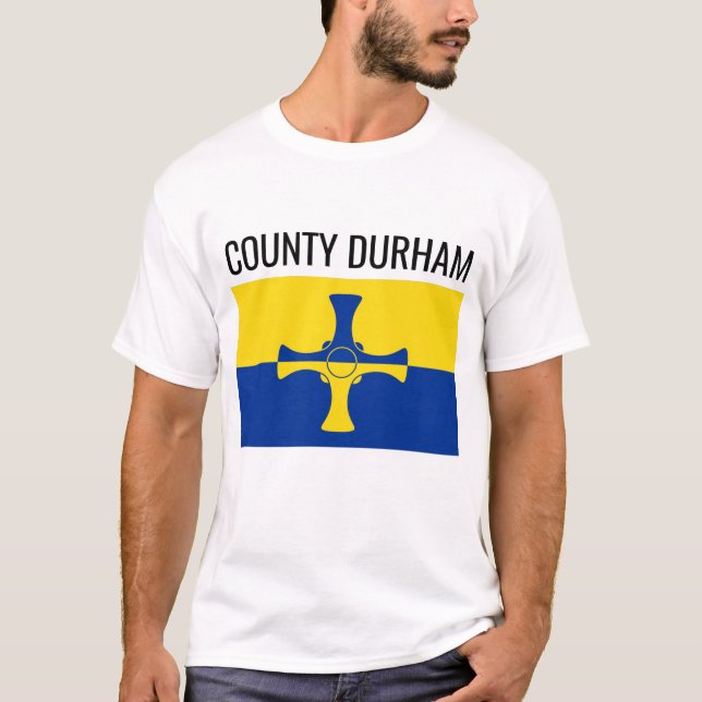 Landkreis Durham // English Landkreis Flag T-Shirt (Vorderseite)