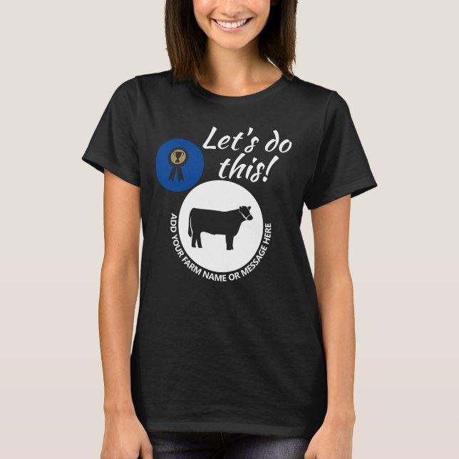 Landkreis Fair Livestock Market Steve Dark T-Shirt (Vorderseite)