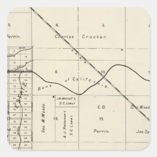 Landkreis Fresno, Kalifornien 7 Quadratischer Aufkleber