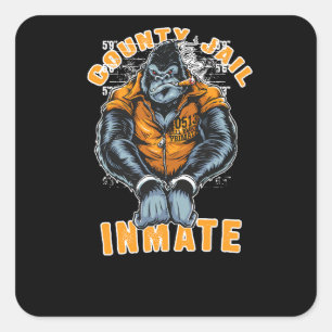 Landkreis Gefängnisinsasse Quadratischer Aufkleber