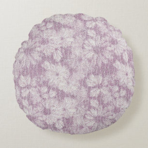 Landkreis Hütte Velvety Lilac Daisy Rundes Kissen