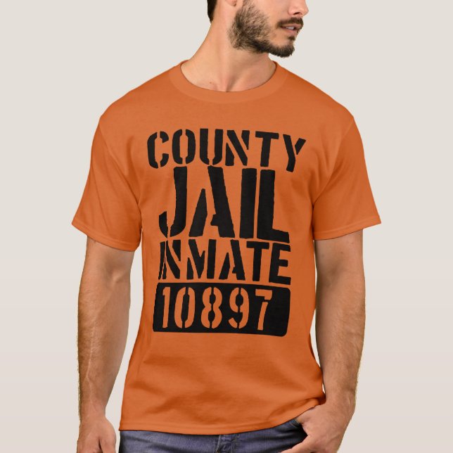 Landkreis Inmate Funny Gefängnisstrafe Halloween K T-Shirt (Vorderseite)