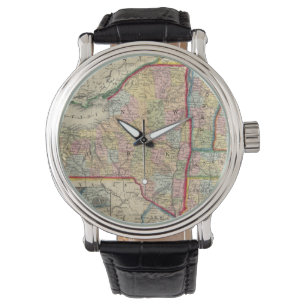 Landkreis-Karte der Staaten von New York Armbanduhr