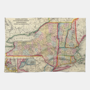 Landkreis-Karte der Staaten von New York Küchentuch