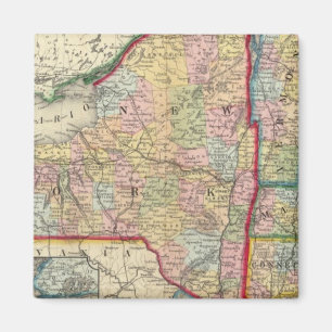 Landkreis Karte der Staaten von New York Magnet