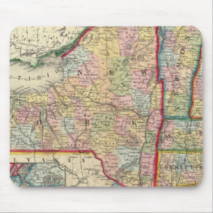 Landkreis Karte der Staaten von New York Mousepad