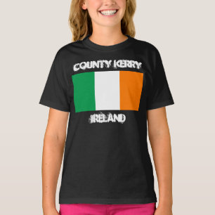 Landkreis Kerry, Irland mit irischer Flagge Kinder T-Shirt