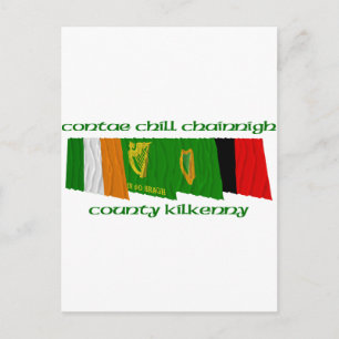 Landkreis Kilkenny Flags Postkarte