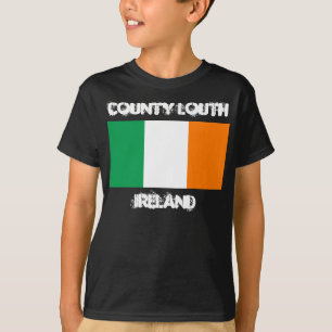 Landkreis Louth, Irland mit irischer Flagge Kinder T-Shirt