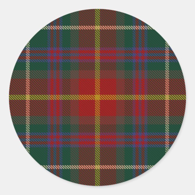 Landkreis Meath Irish Tartan Runder Aufkleber (Vorderseite)