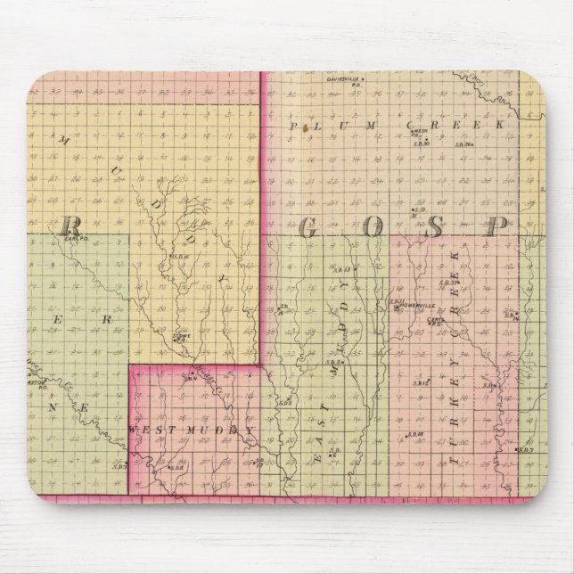 Landkreis, Nebraska Mousepad (Vorne)