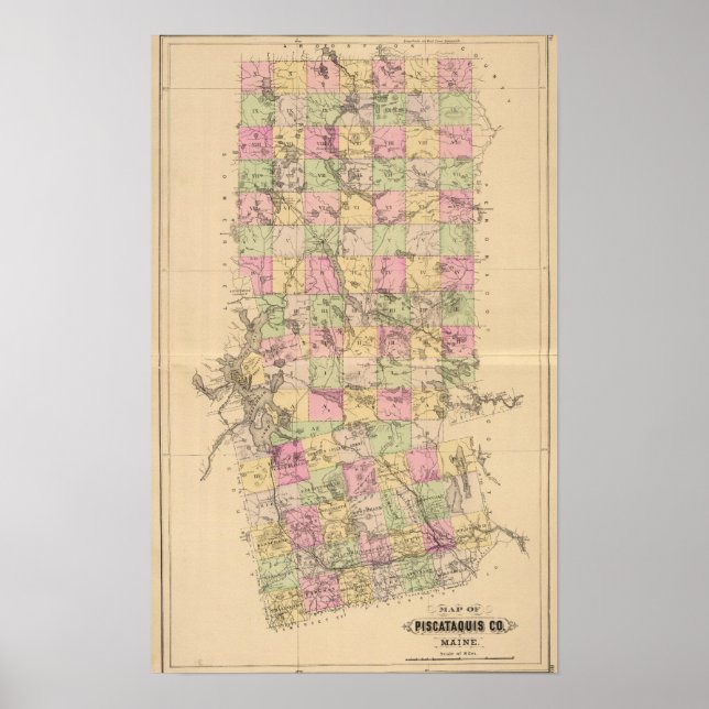 Landkreis Piscataquis, Maine Poster (Vorne)