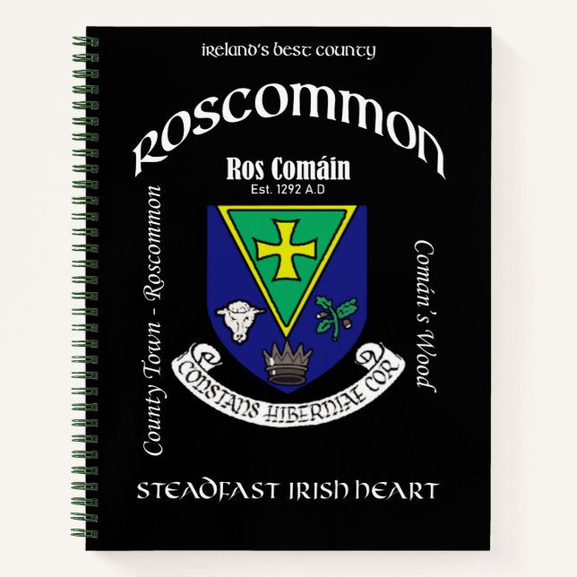 Landkreis Roscommon Ireland Notebook erstellt Notizbuch (Vorderseite)