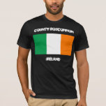 Landkreis Roscommon, Irland mit irischer Flagge T-Shirt<br><div class="desc">Landkreis Roscommon,  Irland mit irischer Flagge</div>