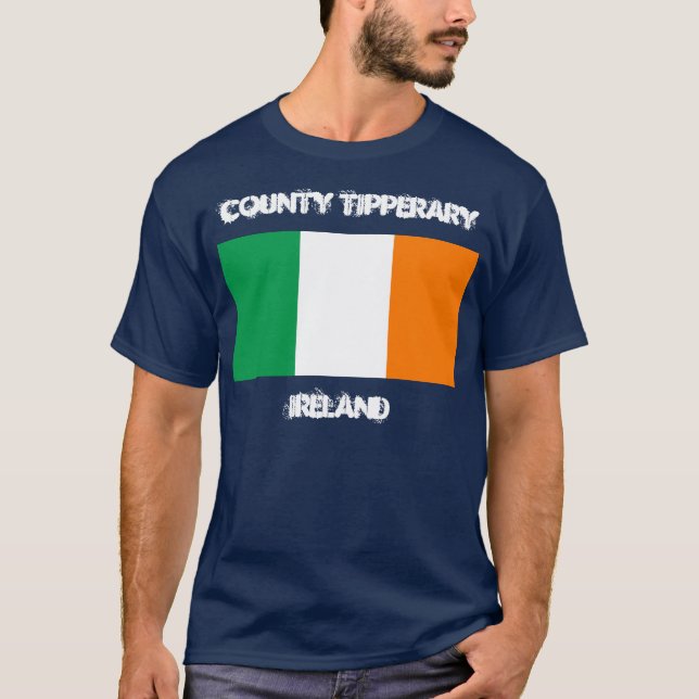 Landkreis Tipperary, Irland mit irischer Flagge T-Shirt (Vorderseite)