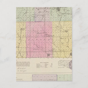 Landkreis und Hazelton, Kansas Postkarte