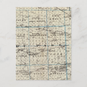 Landkreis von Kane, Du Page und fast alle Cook Postkarte