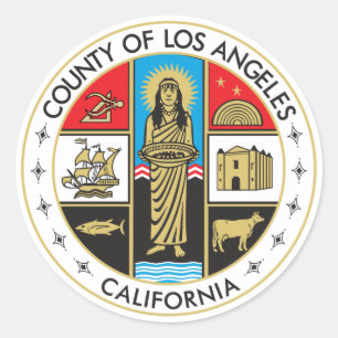 Landkreis von Los Angeles Runder Aufkleber
