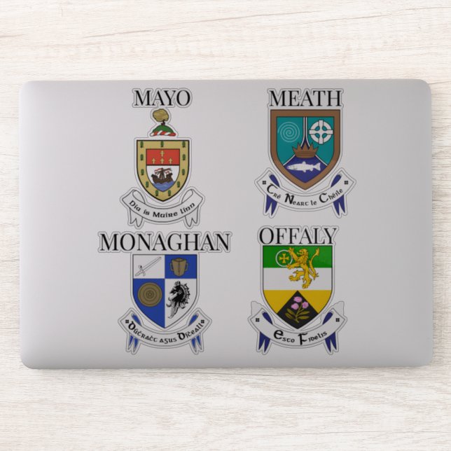 Landkreis-Wappen der irischen Aufkleber-Reihe 21-2 Aufkleber (Computer)