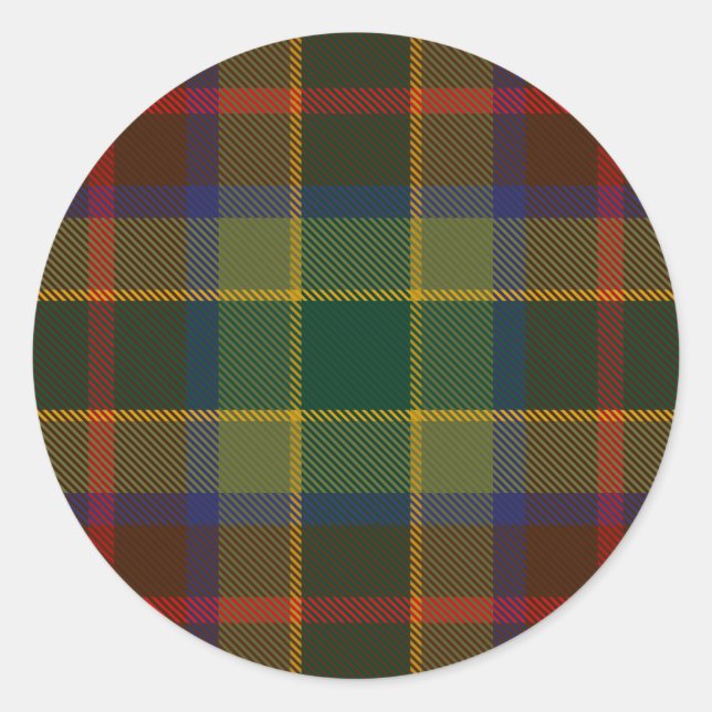 Landkreis Waterford Irish Tartan Runder Aufkleber (Vorderseite)