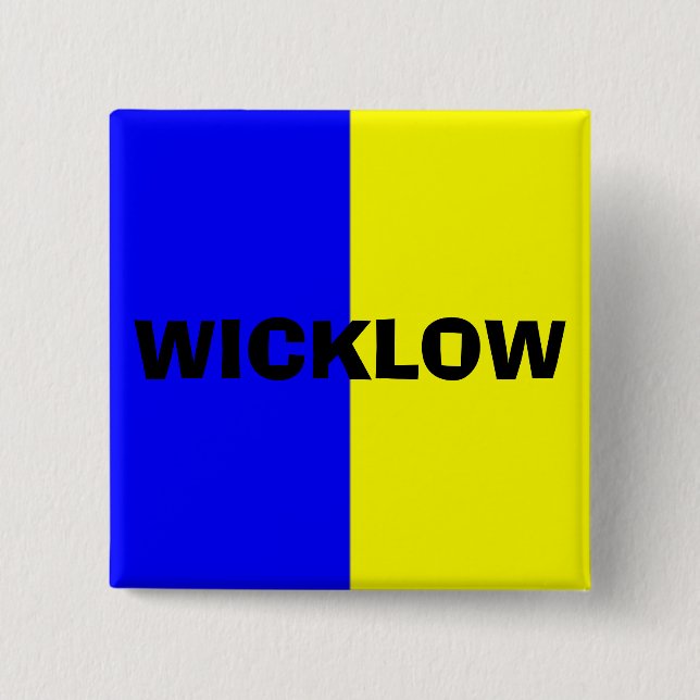 Landkreis Wicklow Flag Abzeichen Button (Vorderseite)